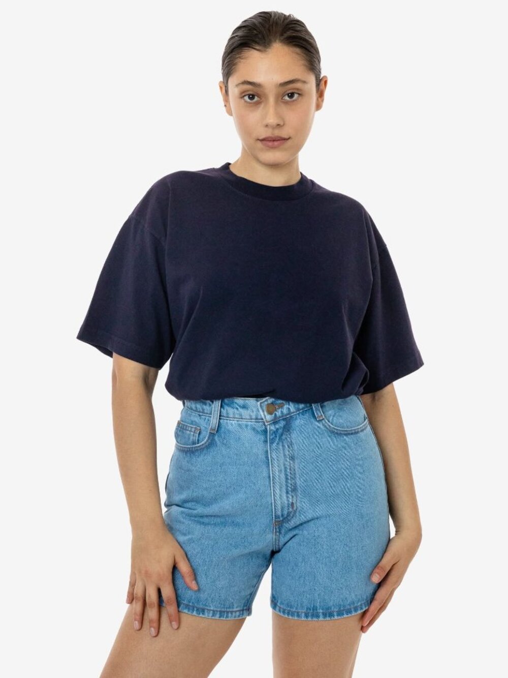 Los Angeles Apparel Unisex 6.5oz Tee - Navy - S